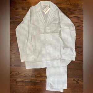 Vintage HALSTON Men’s Cotton Plaid Pajama Set – Size M – New With Tags